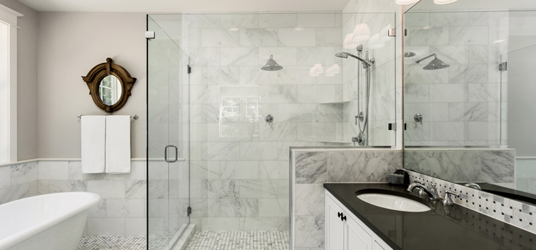 bathroom shower door installation in Monrovia